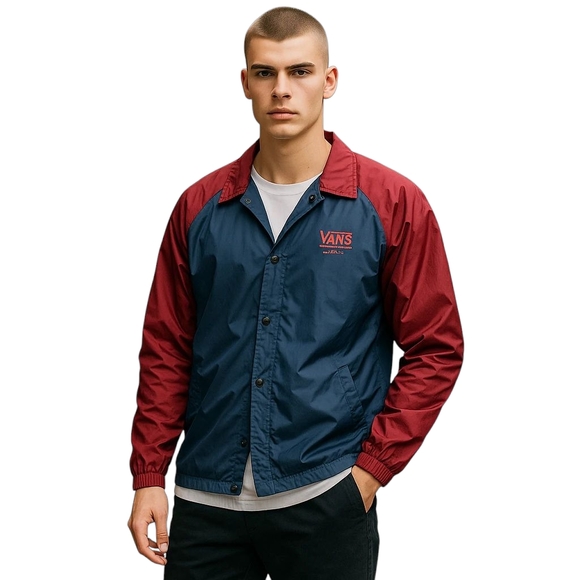 Vans Large Blue & Red Light Men’s Jacket Coat Large - Great Condition - Picture 1 of 5